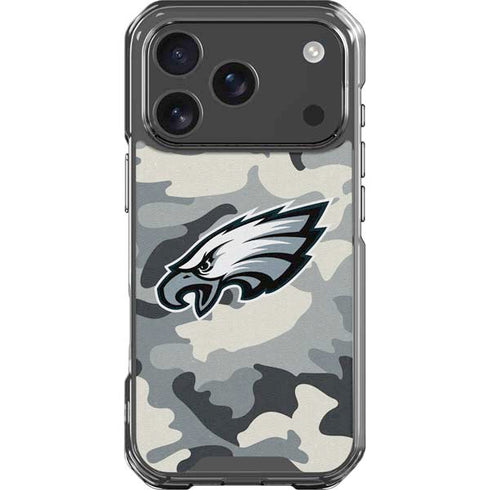 NFL Philadelphia Eagles Camo iPhone 18 Pro Clear Case