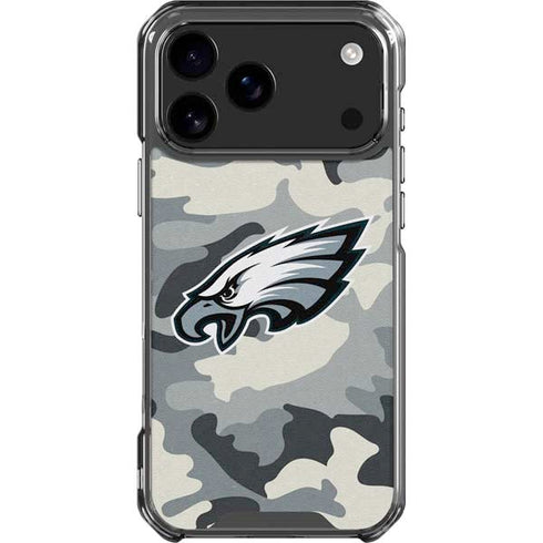 NFL Philadelphia Eagles Camo iPhone 18 Pro Max Clear Case