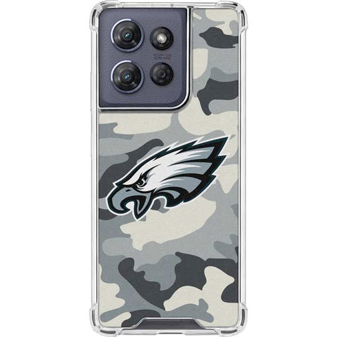 NFL Philadelphia Eagles Camo Moto G 5G (2025) Clear Case