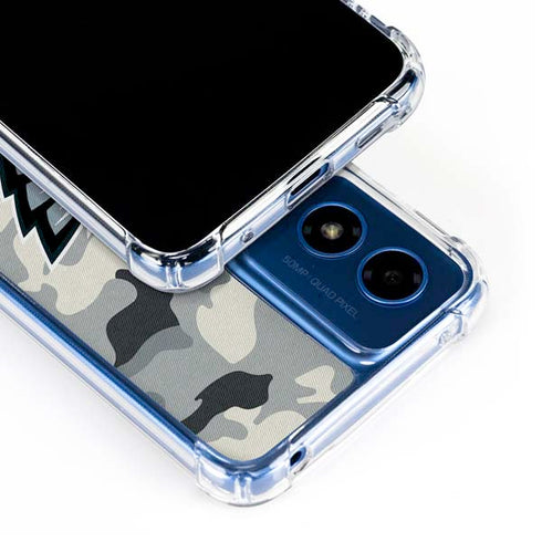 NFL Philadelphia Eagles Camo Moto G 5G (2024) Clear Case