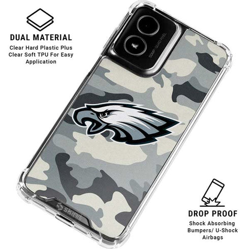 NFL Philadelphia Eagles Camo Moto G Power 5G (2024) Clear Case