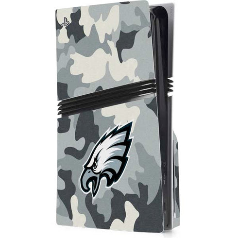 NFL Philadelphia Eagles Camo PS5 Pro Disk Console Skin