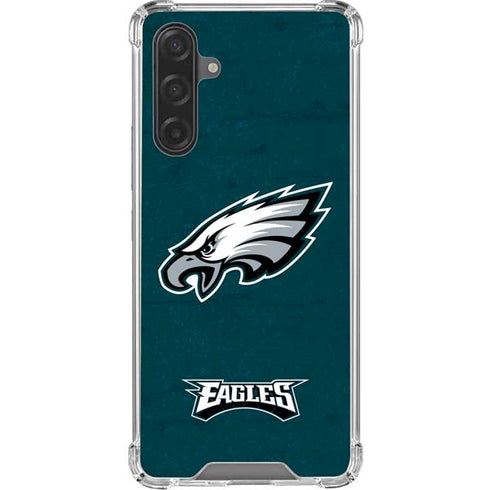 NFL Philadelphia Eagles Distressed Galaxy A17 Clear Case