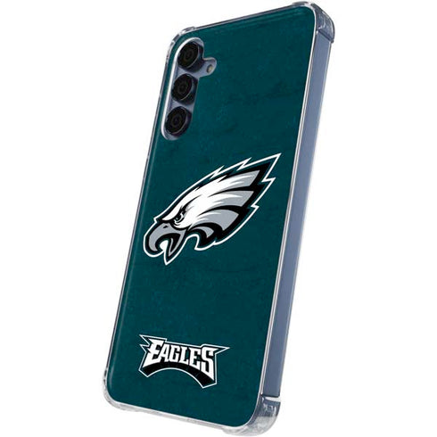 NFL Philadelphia Eagles Distressed Galaxy A55 5G Clear Case