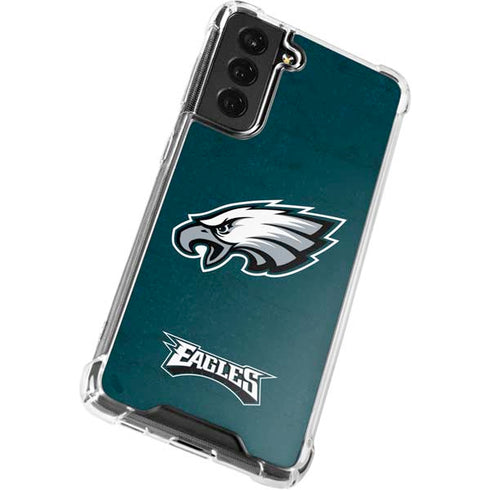 NFL Philadelphia Eagles Distressed Galaxy S22 Clear Case
