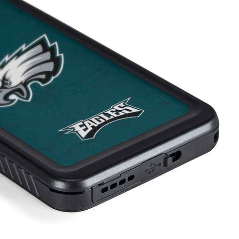 NFL Philadelphia Eagles Distressed Galaxy S24 Waterproof Case