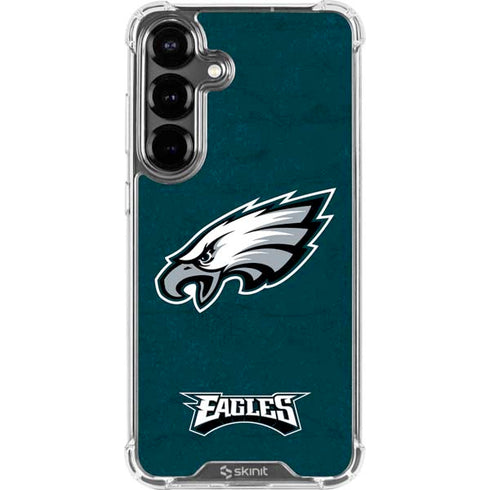 NFL Philadelphia Eagles Distressed Galaxy S26 Clear Case