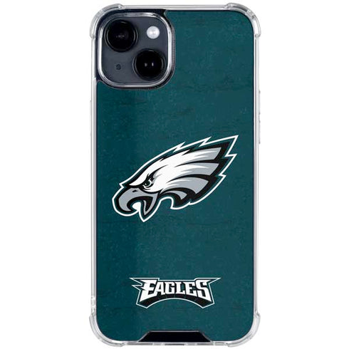 NFL Philadelphia Eagles Distressed iPhone 15 Clear Case