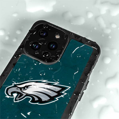 NFL Philadelphia Eagles Distressed iPhone 15 Pro Waterproof Case