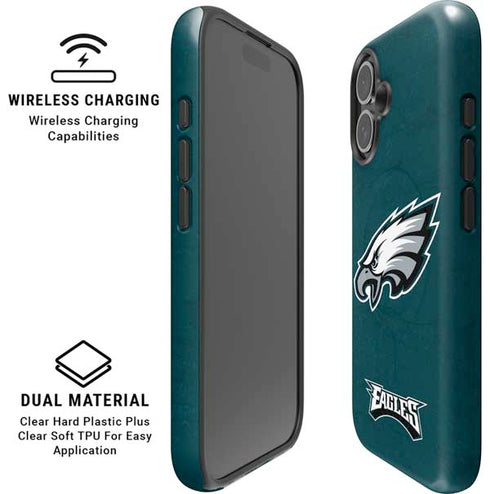 NFL Philadelphia Eagles Distressed iPhone 16 Magsafe Impact Case
