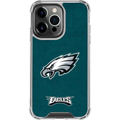 NFL Philadelphia Eagles Distressed iPhone 16 Pro Clear Case