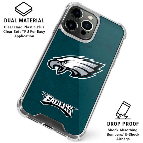 NFL Philadelphia Eagles Distressed iPhone 16 Pro Clear Case