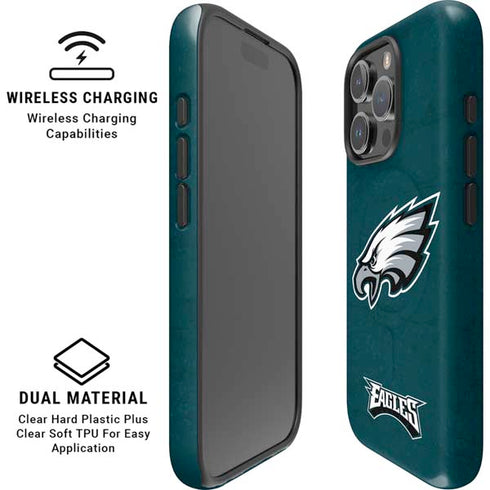 NFL Philadelphia Eagles Distressed iPhone 16 Pro Max Magsafe Impact Case