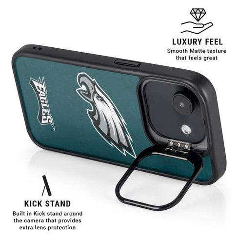 NFL Philadelphia Eagles Distressed iPhone 16e Kickstand Case