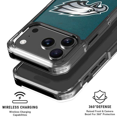 NFL Philadelphia Eagles Distressed iPhone 18 Pro Clear Case