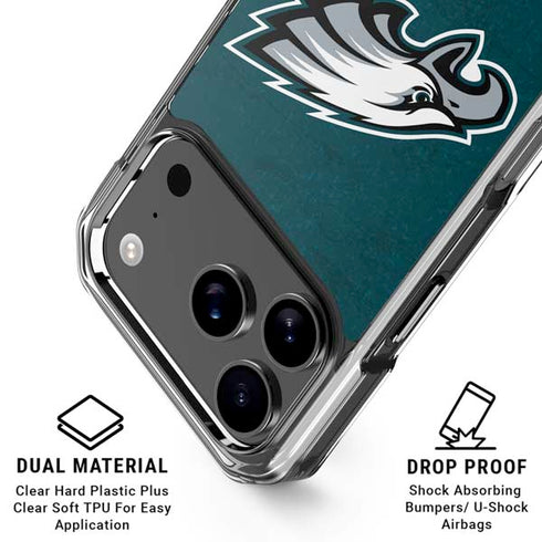 NFL Philadelphia Eagles Distressed iPhone 18 Pro Clear Case