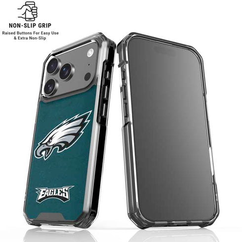 NFL Philadelphia Eagles Distressed iPhone 18 Pro Clear Case
