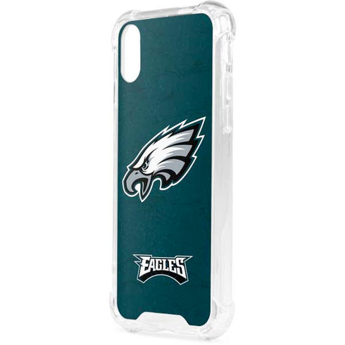 NFL Philadelphia Eagles Distressed iPhone XS Clear Case