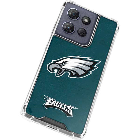 NFL Philadelphia Eagles Distressed Moto G Play 5G (2025) Clear Case