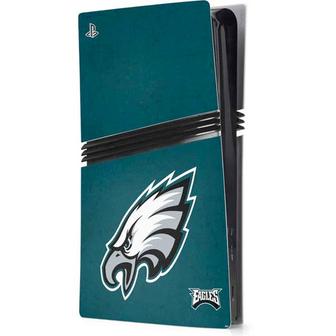 NFL Philadelphia Eagles Distressed PS5 Pro Console Skin
