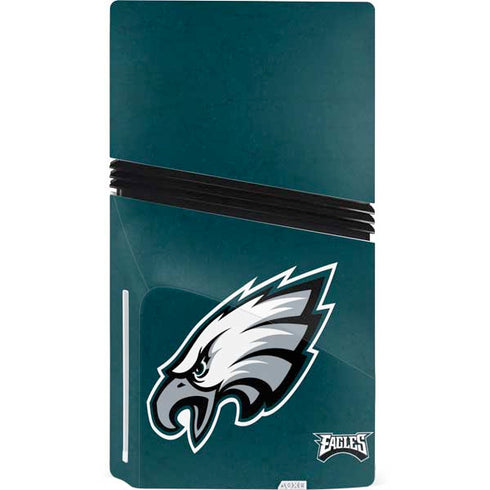 NFL Philadelphia Eagles Distressed PS5 Pro Disk Console Skin