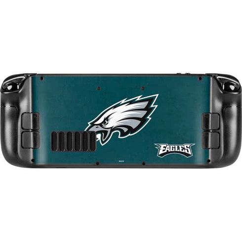 NFL Philadelphia Eagles Distressed Steam Deck Handheld Gaming Computer OLED Skin