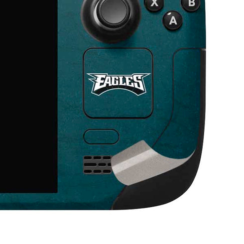 NFL Philadelphia Eagles Distressed Steam Deck Handheld Gaming Computer OLED Skin