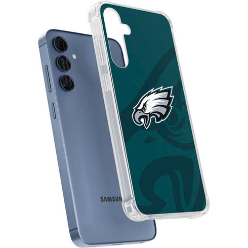 NFL Philadelphia Eagles Double Vision Galaxy A55 5G Clear Case
