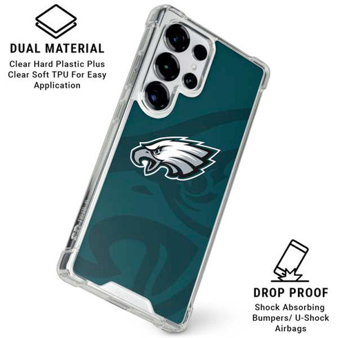 NFL Philadelphia Eagles Double Vision Galaxy S26 Ultra Clear Case