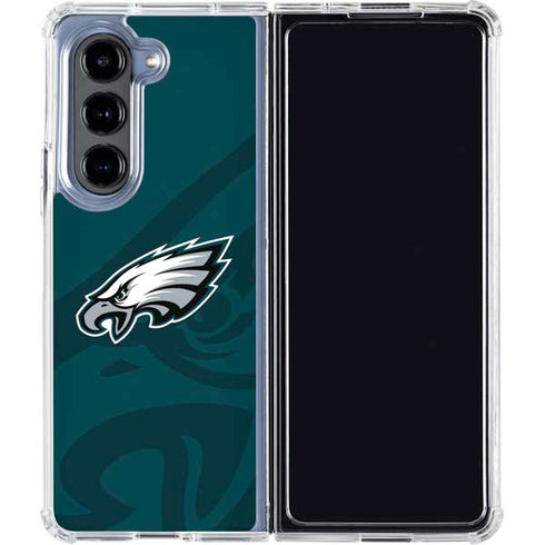 NFL Philadelphia Eagles Double Vision Galaxy Z Fold5 5G Clear Case
