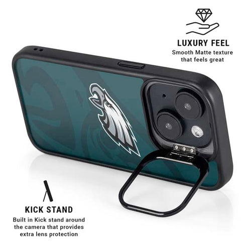NFL Philadelphia Eagles Double Vision iPhone 15 Kickstand Case