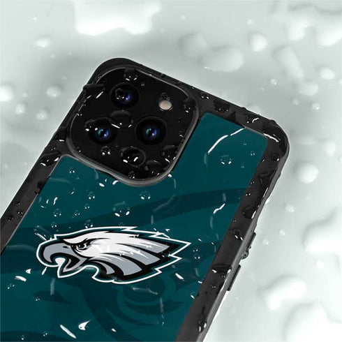 NFL Philadelphia Eagles Double Vision iPhone 15 Pro Waterproof Case