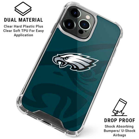 NFL Philadelphia Eagles Double Vision iPhone 16 Pro Max Clear Case