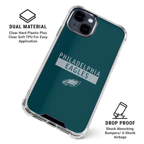 NFL Philadelphia Eagles Green Performance Series iPhone 15 Clear Case