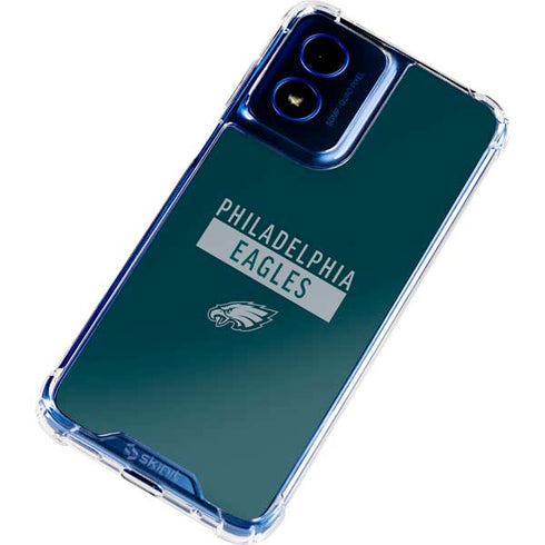 NFL Philadelphia Eagles Green Performance Series Moto G 5G (2024) Clear Case