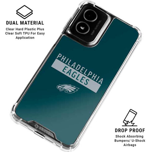 NFL Philadelphia Eagles Green Performance Series Moto G Power 5G (2024) Clear Case