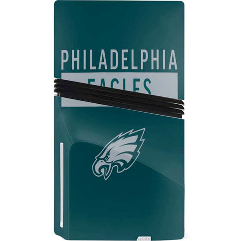 NFL Philadelphia Eagles Green Performance Series PS5 Pro Disk Console Skin