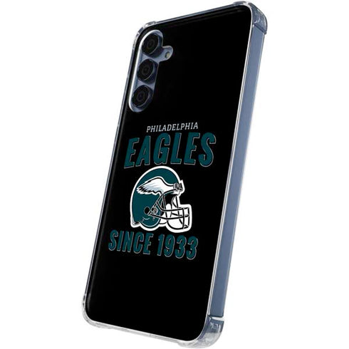 NFL Philadelphia Eagles Helmet Galaxy A55 5G Clear Case