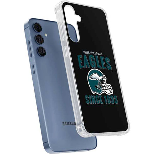 NFL Philadelphia Eagles Helmet Galaxy A55 5G Clear Case