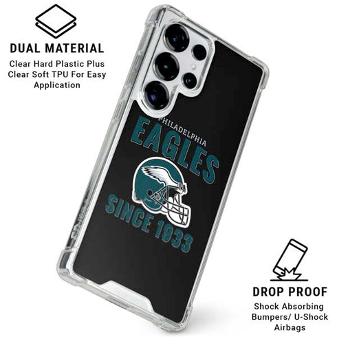 NFL Philadelphia Eagles Helmet Galaxy S25 Ultra Clear Case