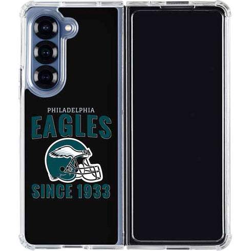 NFL Philadelphia Eagles Helmet Galaxy Z Fold6 Clear Case