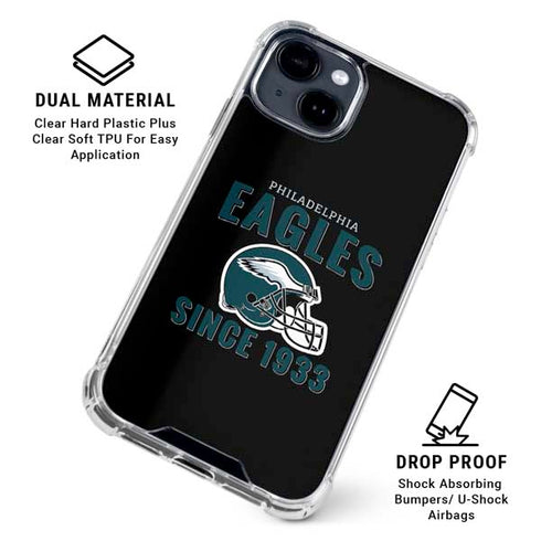 NFL Philadelphia Eagles Helmet iPhone 15 Clear Case