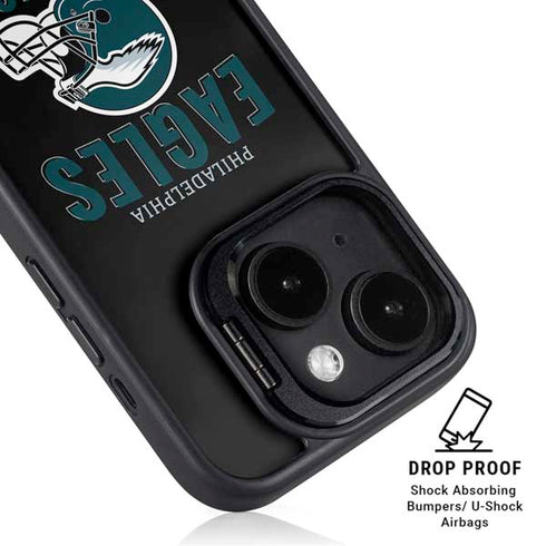 NFL Philadelphia Eagles Helmet iPhone 15 Plus Kickstand Case