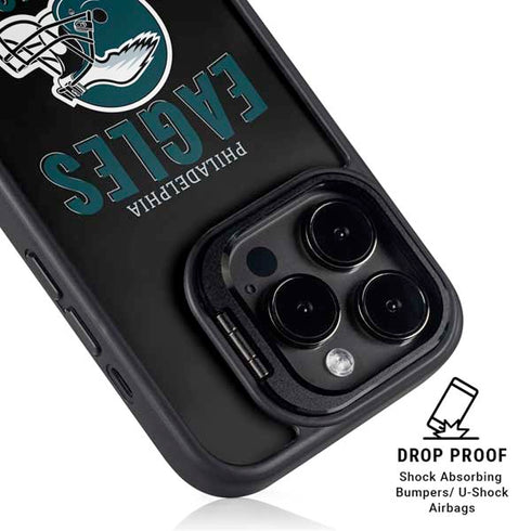 NFL Philadelphia Eagles Helmet iPhone 15 Pro Kickstand Case