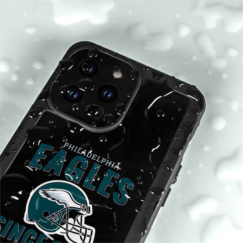 NFL Philadelphia Eagles Helmet iPhone 15 Pro Waterproof Case
