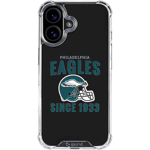 NFL Philadelphia Eagles Helmet iPhone 16 Plus Clear Case