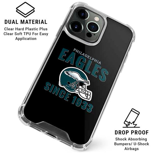 NFL Philadelphia Eagles Helmet iPhone 16 Pro Max Clear Case