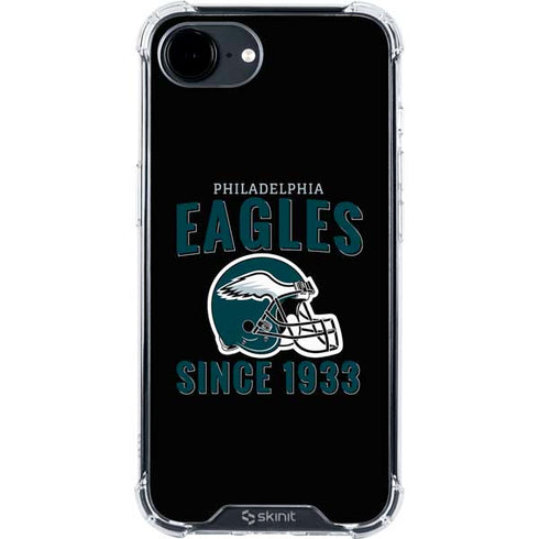 NFL Philadelphia Eagles Helmet iPhone 16e Clear Case