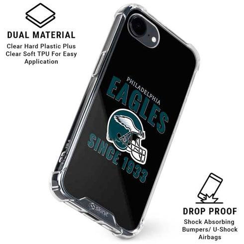 NFL Philadelphia Eagles Helmet iPhone 16e Clear Case