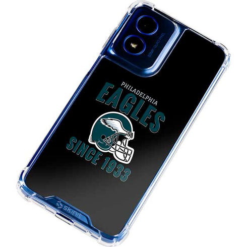 NFL Philadelphia Eagles Helmet Moto G 5G (2024) Clear Case